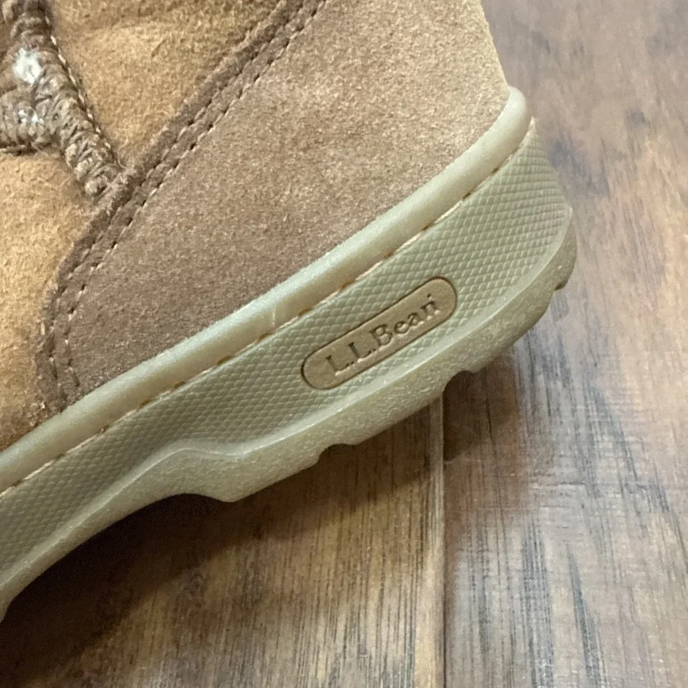 L.L.Bean Wicked‎ Good Lodge Pull On Boots Womens 8 Tall Brown Gorpcore Shearling